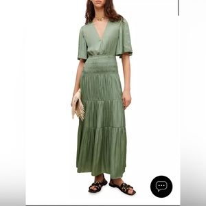 Maje Midi Satin Dress